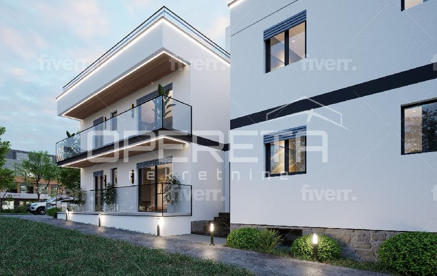 Na prodaju moderan stan od 72,60 m² koji se sastoji od prostranog dnevnog boravka s kuhinjom u otvorenom prostoru i blagovaonicom, dvije spavaće sobe, dvije kupaonice, ostave i natkrivene terase od 11,88 m². - UMAG, Murine - Sika 2