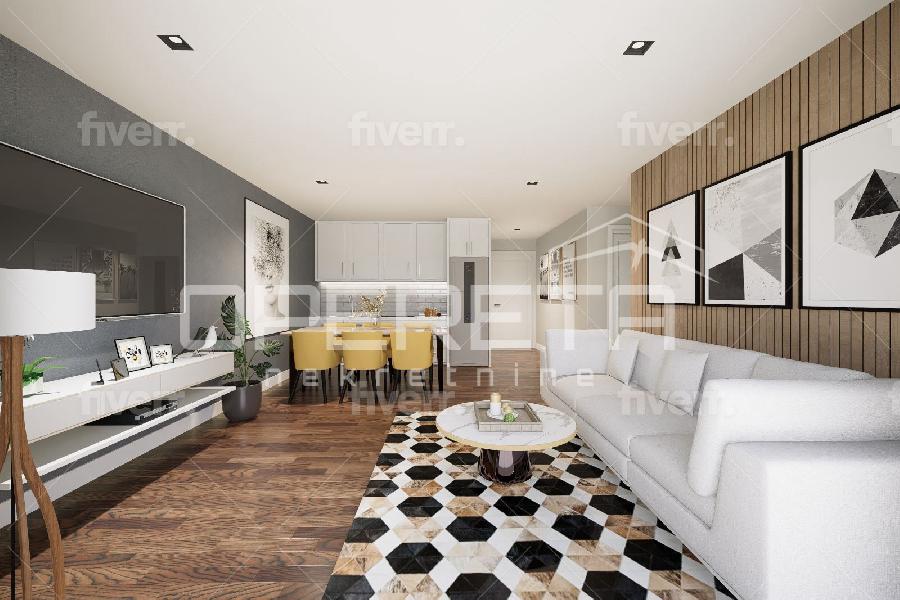 Na prodaju moderan stan od 72,60 m² koji se sastoji od prostranog dnevnog boravka s kuhinjom u otvorenom prostoru i blagovaonicom, dvije spavaće sobe, dvije kupaonice, ostave i natkrivene terase od 11,88 m². - UMAG, Murine - Sika 7