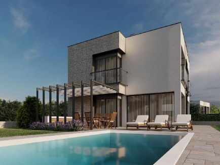 ISTRA, Brtonigla okolica, prodajemo modernu vilu 215 m2, sa tri spavaće sobe, sa bazenom ... 3